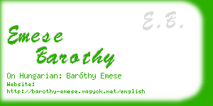 emese barothy business card
